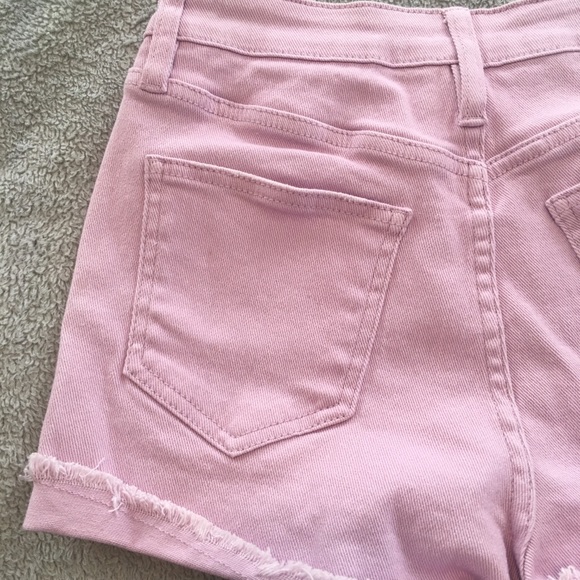 YMI Sz 3 NWT Stretch High Rise Denim Shorts. Lilac - Picture 9 of 9
